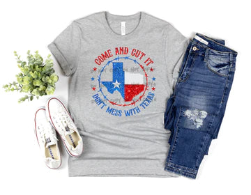 Come and Cut It Don't Mess with Texas Glitter