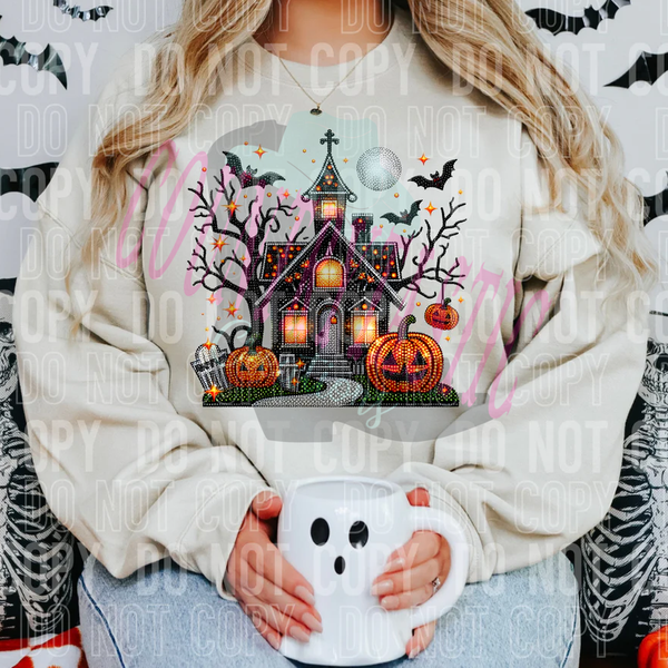 Haunted House - Faux Rhinestone