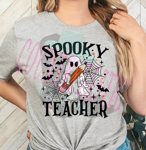 Spooky Teacher Ghost with Pencil