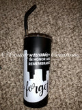 9-11 Never Forget 20 Years Straw Tumbler