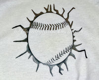 Cracked Baseball - Baseball Tee