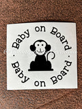 Baby on Board - Monkey- Decal