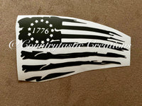 1776 Torn American Flag Decal