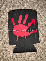 Bloody Hand Koozie - Human Trafficking