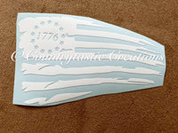 1776 Torn American Flag Decal