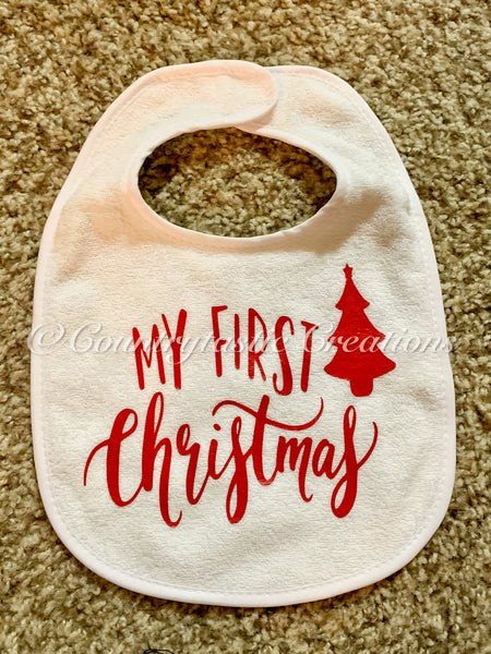 First Christmas Bib