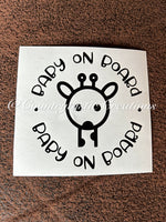 Baby on Board -Giraffe- Decal