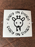 Baby on Board -Giraffe- Decal