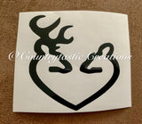 Deer Doe Heart Decal