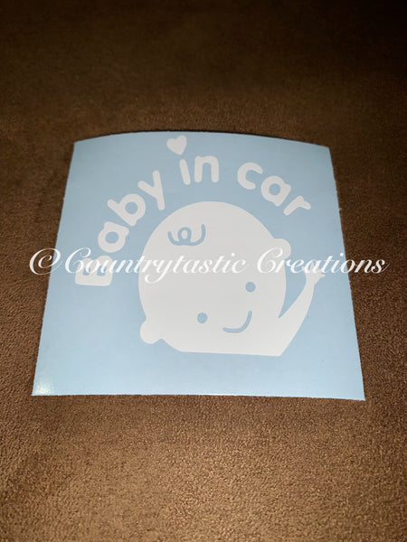 Baby in Car Decal