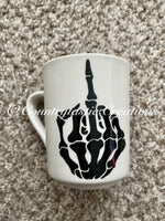 Skeleton Middle Finger Coffee Mug